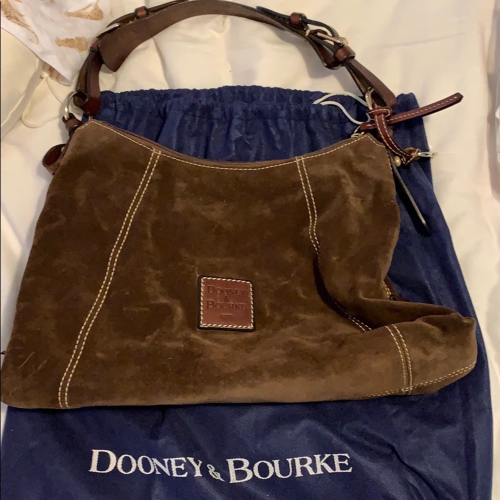 Dooney & bourke brown suede purse